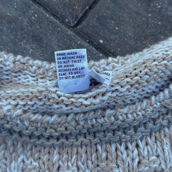 Vintage Handknit Ramie Blend Short Sleeve Sweater Women Medium Casual NWT - Picture 5 of 7